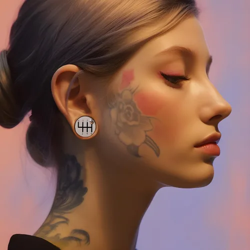 Miniatura 2 de 2 unidades de calibradores de engranajes de automóvil para orejas de tornillo para túneles de oreja, dilatadores de carne, aretes de piercing