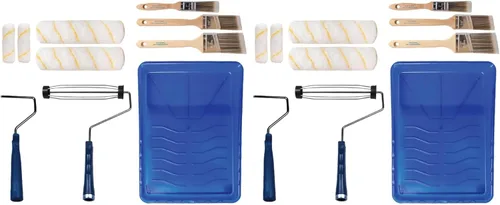Miniatura 8 de Pro Grade Kit de rodillos de pintura, pincel y rodillo, juego de 10 piezas, siestas de pintura de pared para profesionales y propietarios