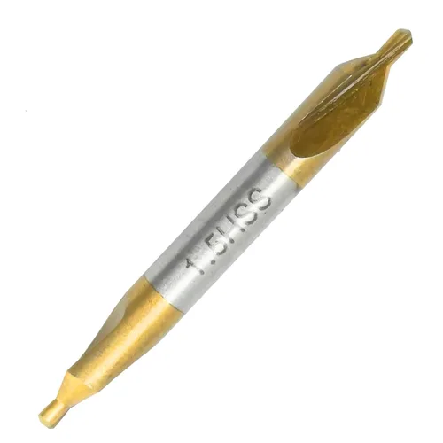 Miniatura 3 de MDEOOSKY Paquete de 10 brocas centrales de 0.069 pulgadas – M2 HSS revestimiento de titanio, avellanado combinado de 60° para torno de precisión