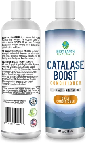 Miniatura 4 de Best Earth Naturals Catalase Formula Starter Set con 60 Cápsulas de Catalase 10,000 Champú 8 onzas y acondicionador 8 onzas