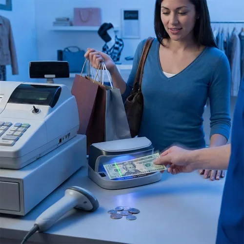 Miniatura 7 de Detector de billetes falsificados con luz LED UV, la máquina de verificación de facturas proporciona luz UV avanzada para identificar rápidamente