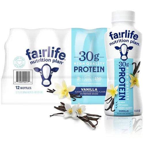 Miniatura 2 de Fair Life Nutrition Plan - Batido alto en proteínas, sabor vainilla, 11.5 onzas líquidas, paquete de 12