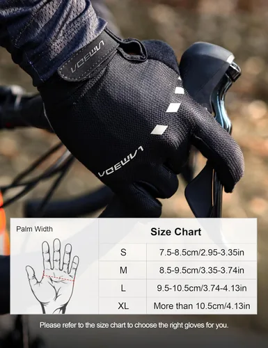 Miniatura 5 de LAMEDA Guantes de bicicleta de montaña para hombre, 0.197 in, EVA gruesos, guantes de ciclismo de dedo completo, guantes de bicicleta ligeros