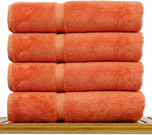 Miniatura 90 de Colección de calidad de hotel y spa, altamente absorbente y de secado rápido, 100% algodón turco, 750+ GSM, toallas ecológicas, toallas con borde