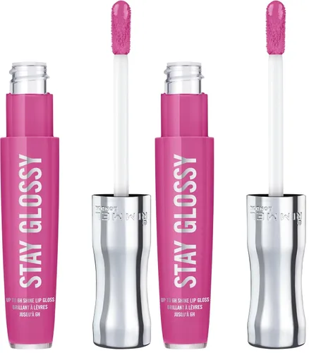 Miniatura 22 de Rimmel Stay Glossy Brillo de labios - Fórmula ligera y no pegajosa para color y brillo de labios - 130 Blushing Belgraves,.18oz Belgraves sonrojados