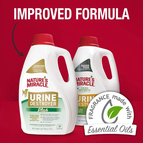 Miniatura 9 de Nature's Miracle Destructor de orina Plus para perros, fórmula enzimática para manchas severas de orina de perros, 1 galón