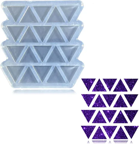Angel Wings Molde para aretes con forma de triángulo para resina UV, molde de resina epoxi para aretes de bricolaje, aretes de oreja, manualidades