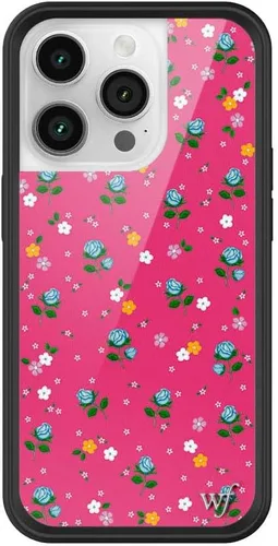 Miniatura 44 de Wildflower Carcasas – Compatible con iPhone 14 Pro Protector negro parachoques, certificado de prueba de caída de 6.5 pies, propiedad de mujeres