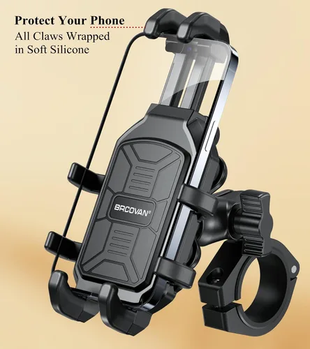 Miniatura 4 de BRCOVAN Soporte de teléfono UTV resistente con amortiguador de vibraciones Adjustable UTV Roll Cage Cellphone Clip for 5.4''-6.9'' Smartphones