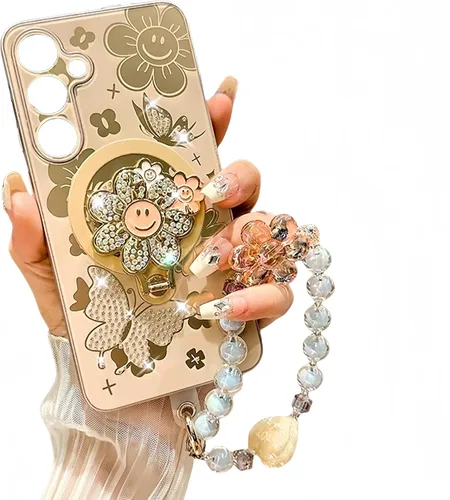 Miniatura 4 de Funda para Samsung Galaxy A16 5G para mujeres y niñas con correa colgante para teléfono [Compatible con Magsafe] [Protector de lente de cámara]