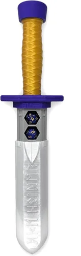Miniatura 9 de MunnyGrubbers - Soporte para dados de daga de espada - (Juego de 7 dados D20 aleatorios incluidos) - Almacenamiento de dados poliédricos Mármol