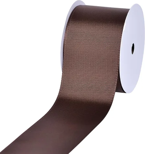 Miniatura 83 de YAMA Rollo de cinta de grogrén sólido, 1 pulgada, 25 yardas para cintas de envoltura de regalos, color blanco