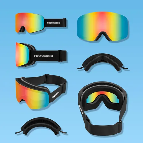 Miniatura 4 de Retrospec Flume Ski Goggles for Men and Women UV Protection