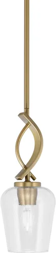 Miniatura 66 de Toltec Lighting Cavella Stem Colgado Mini colgante, acabado grafito, vidrio de muselina blanca de 4 pulgadas