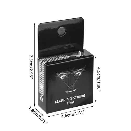 Miniatura 7 de JimKing Cuerda de mapeo de cejas, herramienta de medición de cejas, cuerda de microblading preentintada, línea de mapa premium para modelado