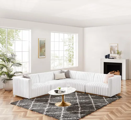 Miniatura 88 de Modway Conjure Seccional, Oro Negro