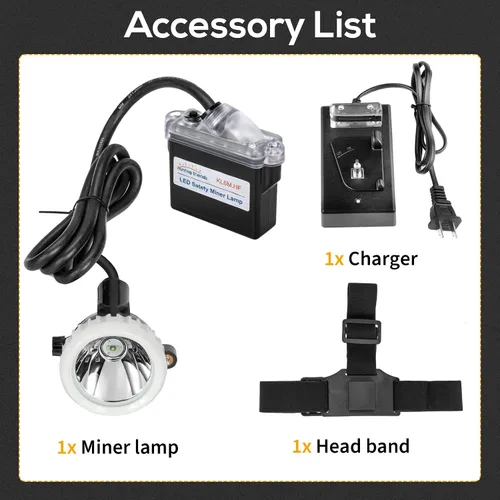 Miniatura 8 de Linterna frontal de minería LED superbrillante KL6M.H, lámpara de casco recargable de alto lúmen con paquete de batería, resistente a explosiones