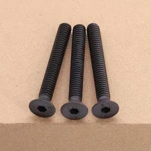 Miniatura 3 de 5/16-18 x 1-1/2" (12 PCS) Tornillos de cabeza plana, acabado de óxido negro, tornillos de cabeza avellanada, acero de aleación de grado 10.9, rosca