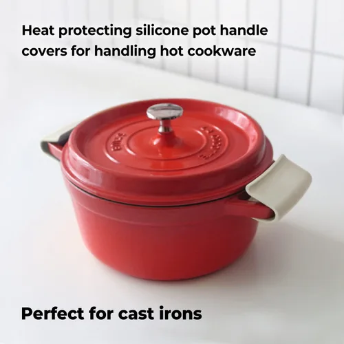 Miniatura 2 de Carrotez Soportes para ollas de silicona, resistentes al calor, para cocina, accesorios para hornos holandeses de hierro fundido o cerámica, 1 par