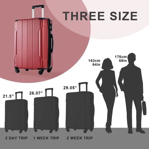 Miniatura 6 de Merax Maleta giratoria ligera expandible de 3 piezas con protectores de esquina