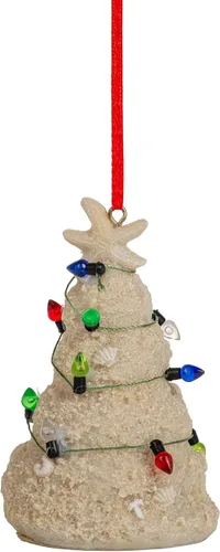 Miniatura 6 de White Sand Beach Árbol de Navidad con luces Tropical Nautical Ornmanets
