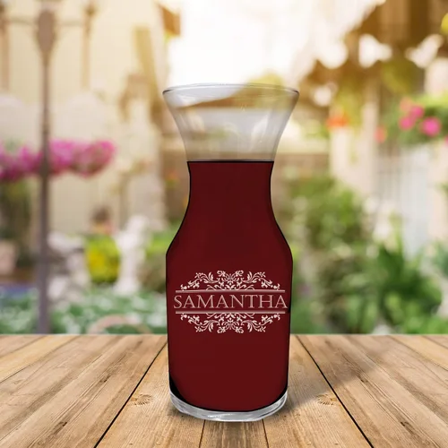Miniatura 2 de My Personal Memories Jarra de vino personalizada (jarra pequeña con capacidad para 21.5 onzas)