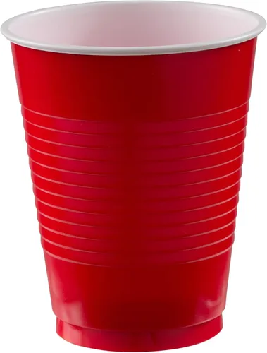 Miniatura 4 de Vasos de plástico color rojo manzana (paquete de 20) – 18 onzas – Vasos versátiles para interiores y exteriores, fiestas, bodas, cumpleaños