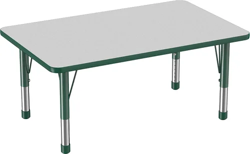 Miniatura 89 de FDP - Mesa rectangular para actividades escolares y aulas (24 x 36 pulgadas), patas gruesas para niños pequeños, altura ajustable de 15 a 24