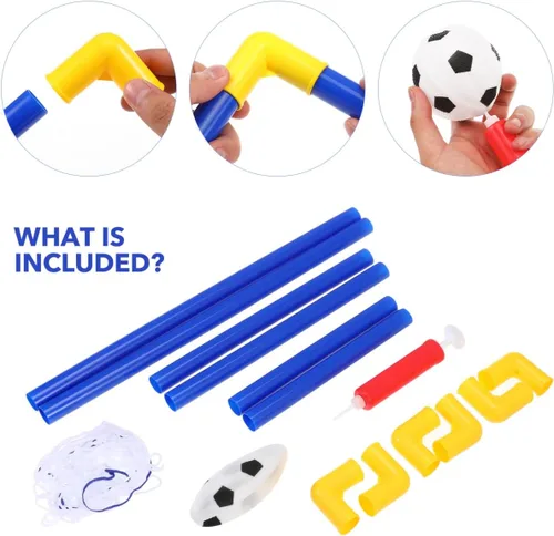 Miniatura 3 de Porterías de fútbol para patio trasero: mini porteros de pelota de fútbol portátil con pelota y bomba - Equipo de entrenamiento para niños de 3 a 14