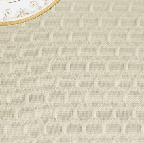 Miniatura 4 de Tektrum Mantel de jacquard redondo de 70 pulgadas, resistente al agua, resistente a las manchas, a prueba de derrames, ideal para cenas, banquetes