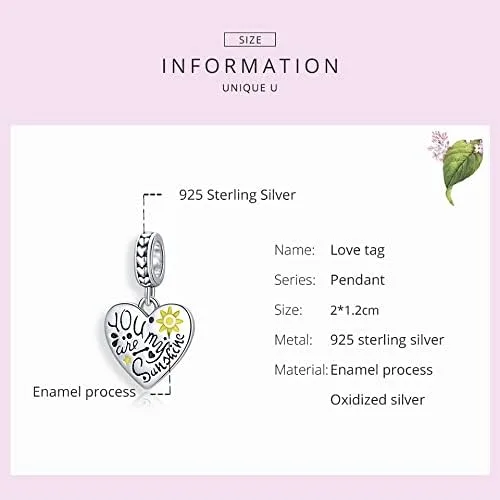 Miniatura 7 de MOWIMO Dijes colgantes de corazón de astroanut Infinity Rainbow Love para dijes de plata de ley 925 Lucky Evil Eye Snkae para mujer dije de feliz