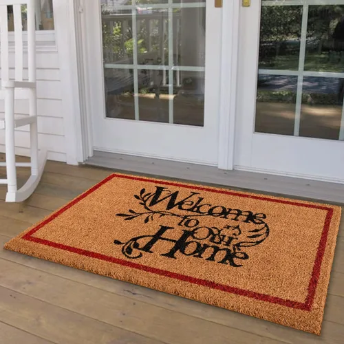 Miniatura 43 de LuxUrux Alfombra de Fibra de Coco de Bienvenida - Respaldo Extra Resistente, 17'' x 30'' Alfombra Natural para Puerta - Fácil de Limpiar, Hermoso