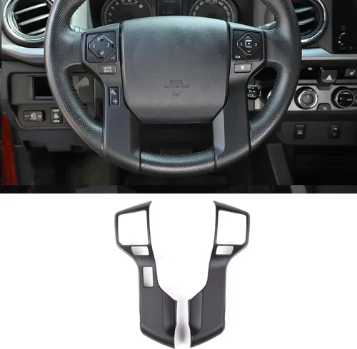 Miniatura 11 de Molduras Cromadas para Volante de Automóvil Cubiertas Adhesivos Calcomanías Compatible con Toyota Tundra 2014-2021 Tacoma 2016-2022 ABS Accesorios