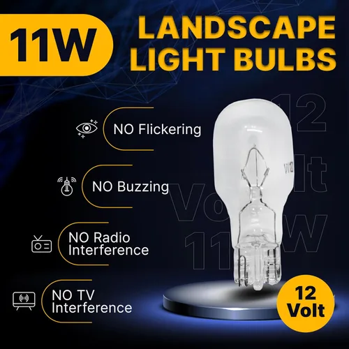 Miniatura 2 de Diximus Bombillas de cuña T5 de bajo voltaje y 12 voltios y 11 W, compatibles con luces Malibú, para jardín, cubierta, bombillas de patio, paquete