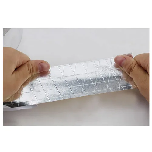 Miniatura 3 de Cinta de aluminio de tela de fibra de vidrio plateada, cinta reflectante de calor autoadhesiva reforzada, resistente al aislamiento de aislamiento