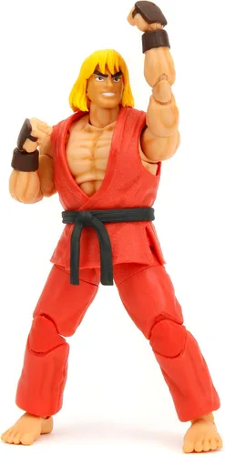 Miniatura 4 de Jada Street Fighter II - Figura de acción de Ken de 6 pulgadas, juguetes para niños y adultos