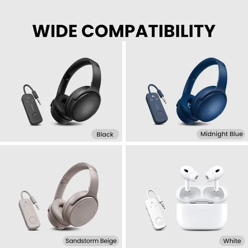 Miniatura 6 de Avantree Relé - Adaptador Bluetooth de avión premium con chipset Qualcomm avanzado, 2 auriculares compatibles, 25 horas de tiempo de reproducción