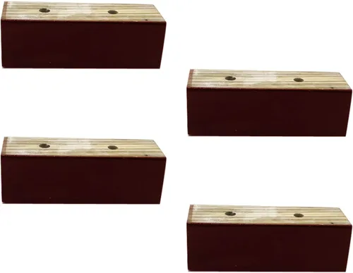 Miniatura 7 de Patas rectangulares elevadas de 2.0 in, bloque de madera maciza, patas de sofá, patas de muebles, patas de mesa de café, patas de cama, patas