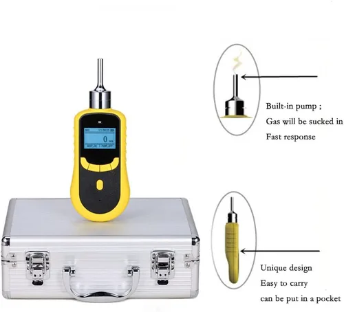 Miniatura 2 de ATO Detector de gas portátil de hidrógeno (H2), detector de fugas de gas de 0 a 2000 ppm, pantalla LCD en tiempo real, rango de medición H2 de alta
