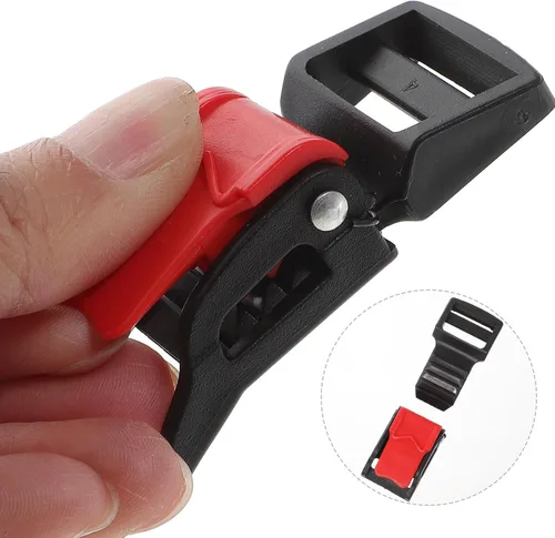 Miniatura 4 de Kit de 10 hebillas de liberación rápida para casco, adaptador de correa de barbilla de acero inoxidable con trinquete, casco de motocicleta, casco