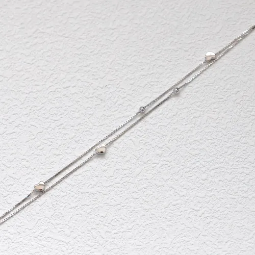 Miniatura 3 de Rnivida Tobillera de plata de ley 925 para mujer, pulsera de tobillo ajustable con cadena de pie multicapa para mujer