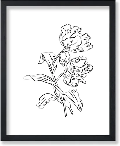 Miniatura 85 de Poster Master Póster de peonías – Estampado de flores retro – Ilustración floral – Ilustración en blanco y negro – Diseño de línea y abstracto