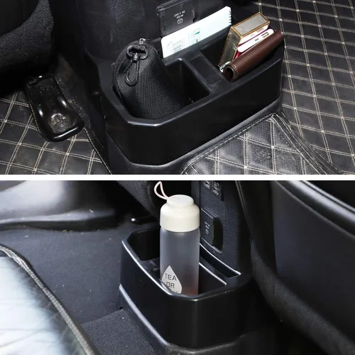 Miniatura 6 de JeCar Portavasos trasero montado en la consola del suelo, organizador de almacenamiento en el asiento trasero, accesorios interiores compatibles