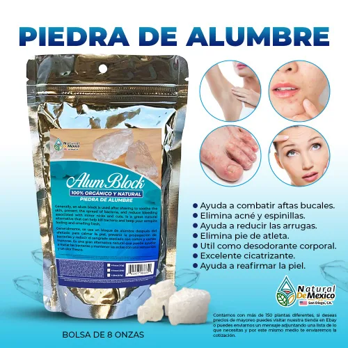 Miniatura 2 de Piedra de Alumbre Desodorante Natural de Piedra de Alumbre 8 oz-227g Acné Arrugas y Afeitado