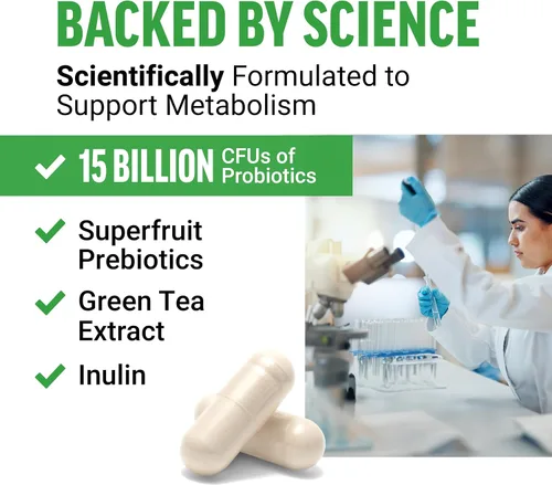 Miniatura 3 de Force Factor ProbioSlim Probióticos extra fuertes para mujeres y hombres con 30 mil millones de UFC de probióticos para la salud digestiva, alivio