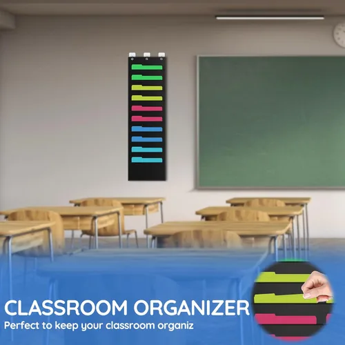 Miniatura 6 de ZKOO Organizador de archivos de pared colgante de 10 bolsillos para papel tamaño A4/documentos legales/tamaño carta, organizador de correo de pared