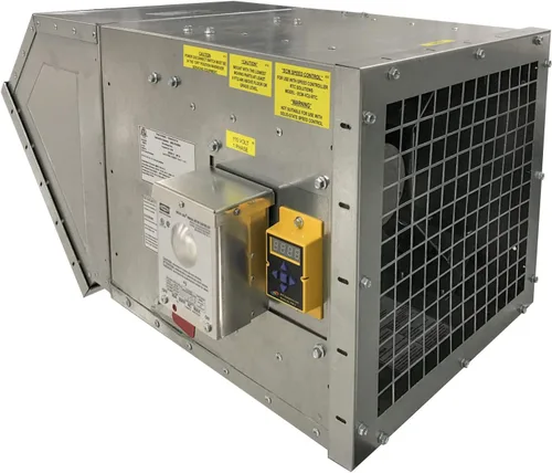 Miniatura 2 de Ventilador de accionamiento directo de hélice de pared para aplicaciones que requieren grandes volúmenes de aire. Incluye caja de pared con pantalla