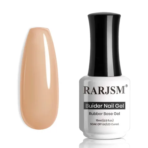 Miniatura 36 de RARJSM Esmalte de uñas de gel con base de goma de fibra de vidrio rosa y flor de cerezo desnudo, para reparar uñas rotas, fortalecedor, capa base