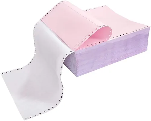 FirstZi Papel de computadora NCR de alimentación continua de 9-1/2 x 11 pulgadas, 2 capas, 1000 unidades de papel de copia autocopiado para