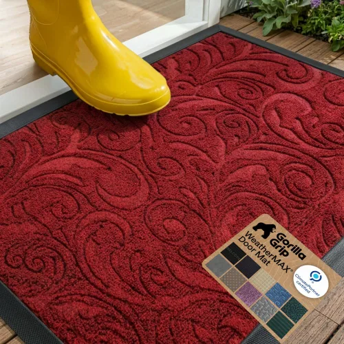 Miniatura 10 de Gorilla Grip - Tapete WeatherMax todoterreno 100% impermeable, caucho natural, resistente a manchas y decoloración, perfil bajo, interior y Grafito